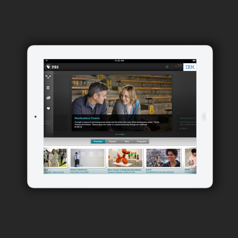 iPad app design for PBS