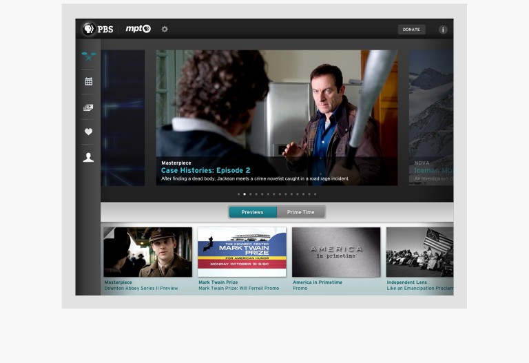 iPad app design for PBS