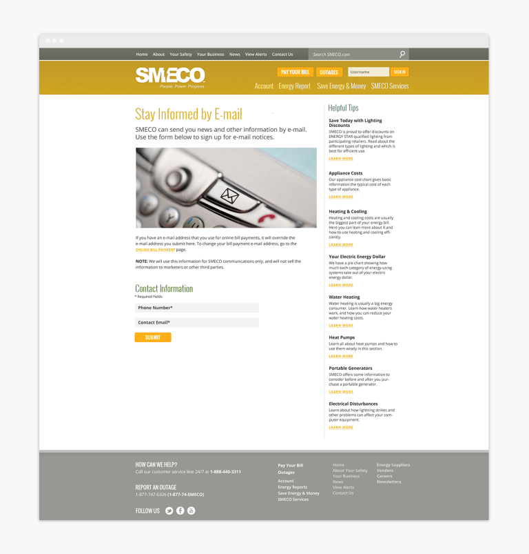 SMECO website design